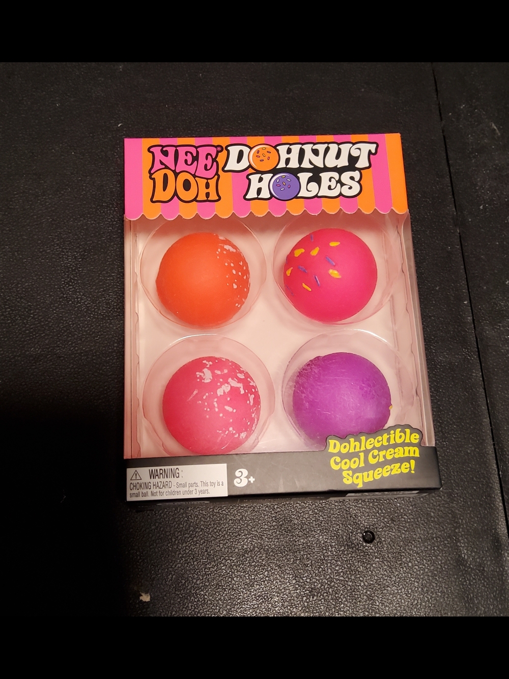 Needoh Dohnut Holes Squishy Set - Pink Orange Purple